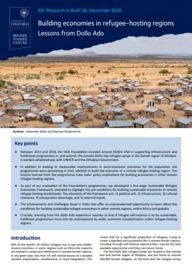 Research in Brief: Building Economies in Refugee-Hosting Regions: Lessons from Dollo Ado Cover Image