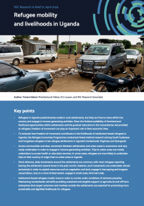 Refugee mobility and livelihoods in Uganda Cover Image