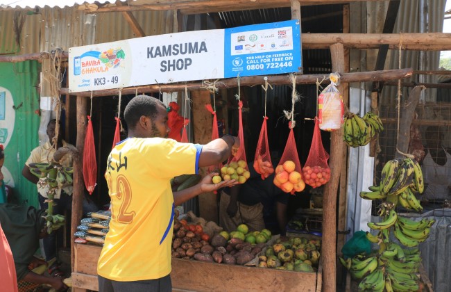 Bamba Chakula shop in Kakuma