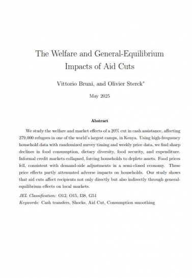 The Welfare and General-Equilibrium Impacts of Aid Cuts Cover Image